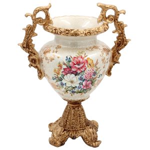 Βάζο - Αμφορέας διακσομητικό Polyresin 28Χ17Χ36 εκ. Floral - KESKOR 66006