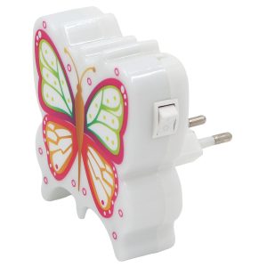Φωτάκι νυκτός LED 1 Watt 7,5Χ8Χ2,5. Πεταλούδα Φούξια - KESKOR 14915-3