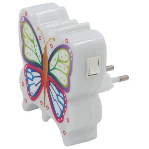 Φωτάκι νυκτός LED 1 Watt 7,5Χ8Χ2,5. Πεταλούδα Φούξια Μωβ - KESKOR 14915-4
