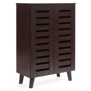 Παπουτσοθήκη - ντουλάπι μελαμίνης 60X34X90 εκ. με 2 πόρτες και 3 ράφια Καρυδί - HP 12010967