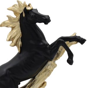 Διακοσμητικό Polyresin 23,5Χ8Χ30 εκ. Άλογο Μαύρο Χρυσό - KESKOR 72327-2