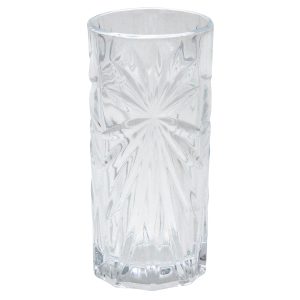 Ποτήρια νερού γυάλινα τεμ. 6 300 ml Φ6,5Χ14 εκ. με ανάγλυφο σχέδιο - KESKOR 61405